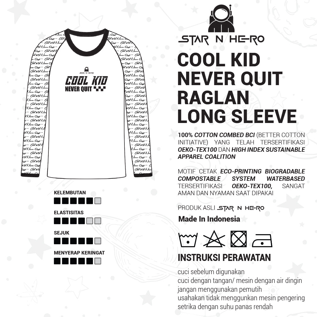 Cool Kid Never Quit - Raglan Cut